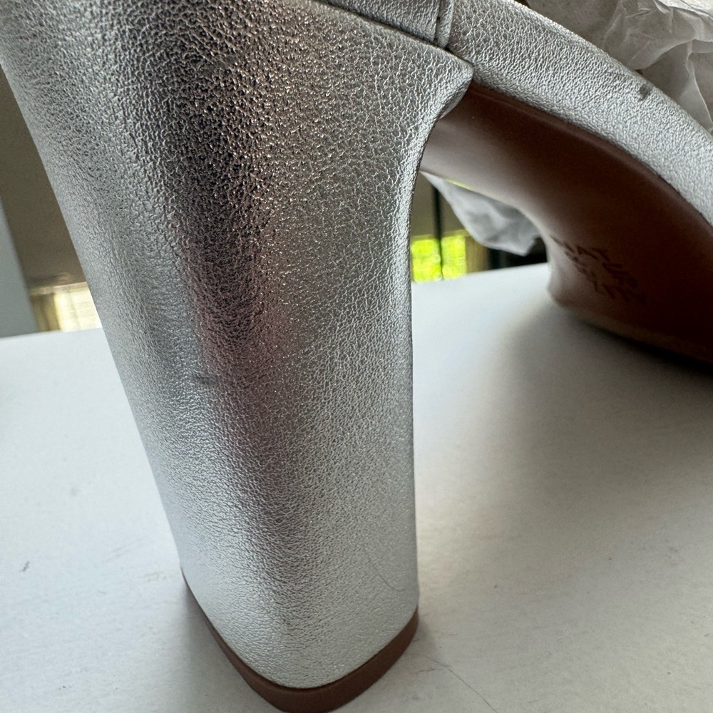Naturalizer Joy Sparkle Silver Heeled Sandals Size 10 - Picture 10 of 10